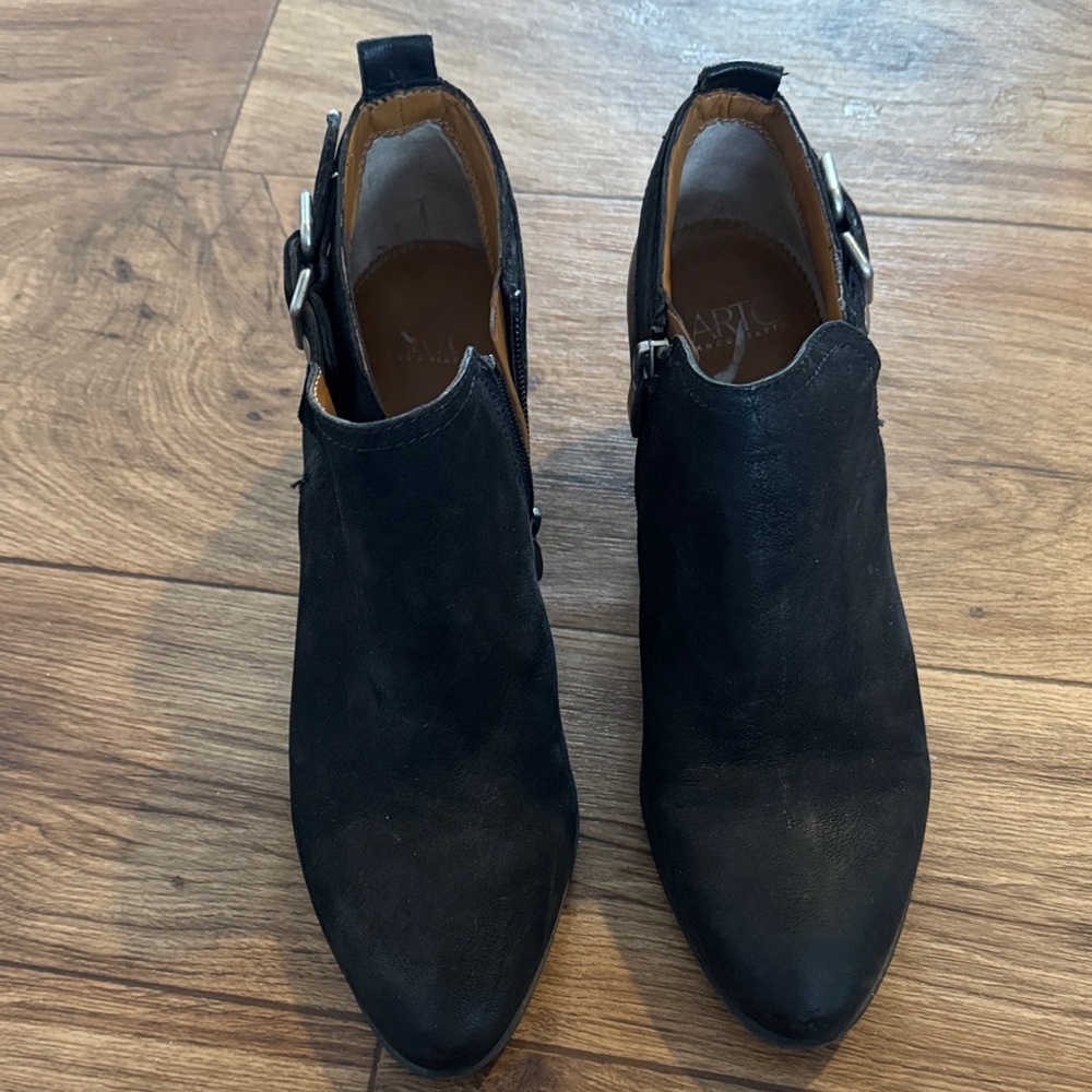 Franco Sarto Black Leather Women's Boots